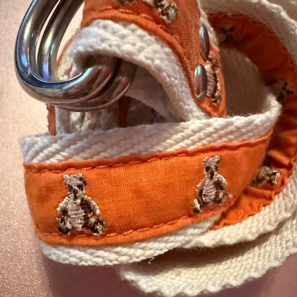 Baby GAP- Embroidered Teddy Bear D-ring Belt (25 1/2 in.), Orange, Size 2-5 yrs